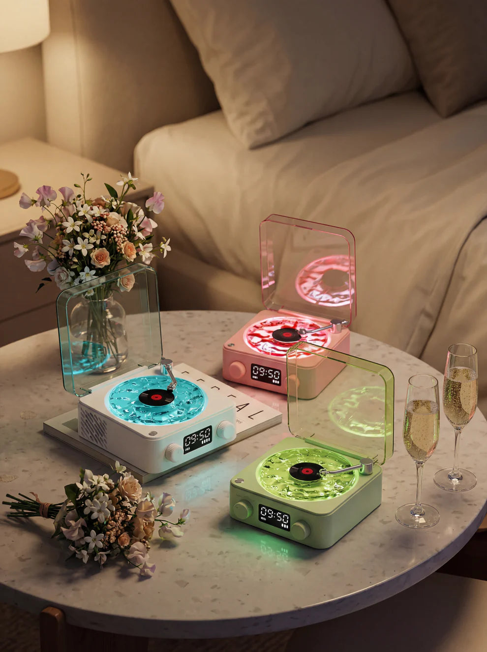 Ocean Wave LED Night Light with Bluetooth Speaker