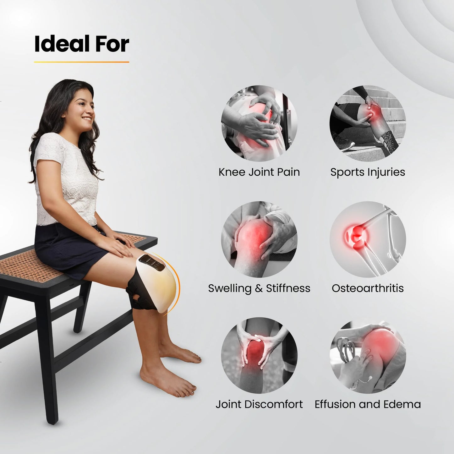 Pandoras Knee Massager for Joint Pain Relief with Heat